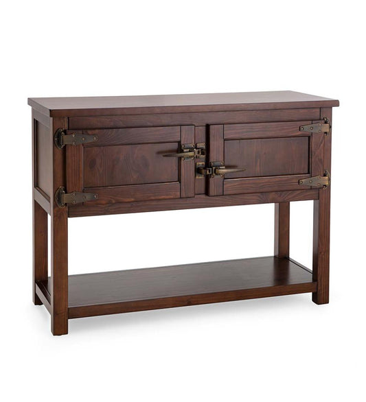 Plow & Hearth Home Office Indoor Living Portland Ice Box Storage Console Table With Replica Hardware