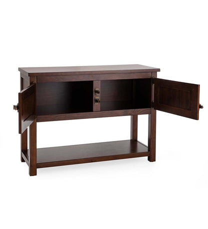 Plow & Hearth Home Office Indoor Living Portland Ice Box Storage Console Table With Replica Hardware