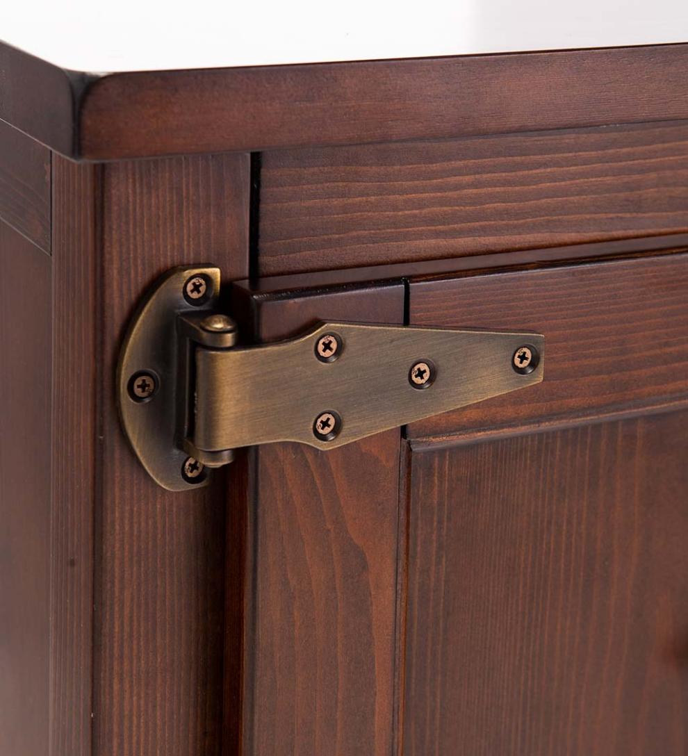 Plow & Hearth Home Office Indoor Living Portland Ice Box Storage Console Table With Replica Hardware
