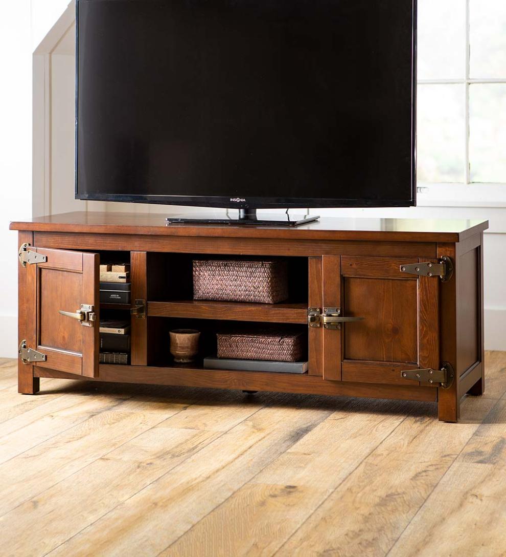 Plow & Hearth Home Office Indoor Living Portland Ice Box Tv Cabinet With Replica Hardware