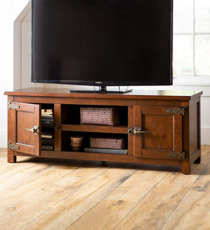 Plow & Hearth Home Office Indoor Living Portland Ice Box Tv Cabinet With Replica Hardware
