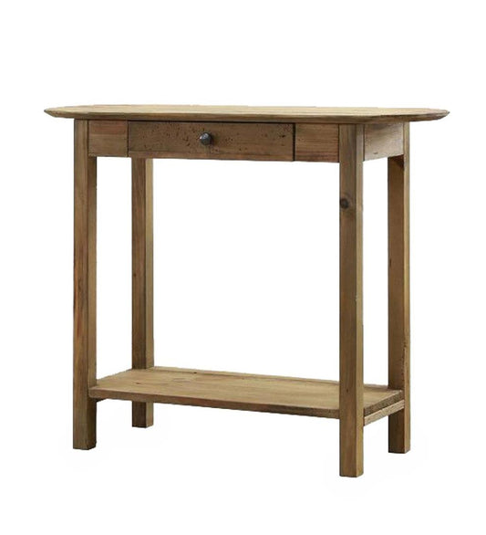 Plow & Hearth Home Office Indoor Living Rowan Ridge Reclaimed Pine Oval Console Table