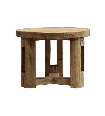 Plow & Hearth Home Office Indoor Living Rowan Ridge Reclaimed Pine Round End Table