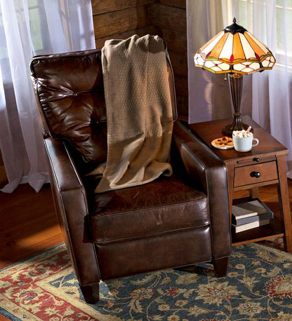 Plow & Hearth Home Office Indoor Living Stained Glass Gold And Ruby Diamond Table And Floor Lamps