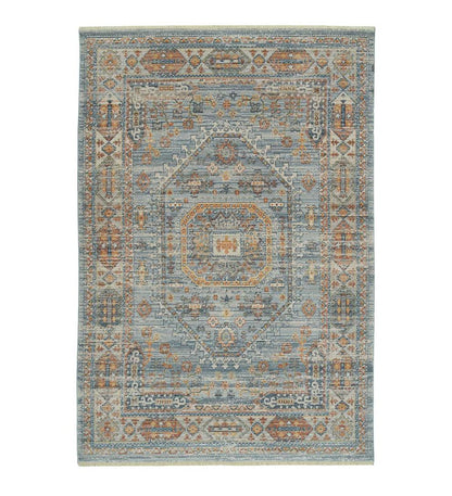 Plow & Hearth Home Office Indoor Living Strassburg Border Easy Care Polyester Rug