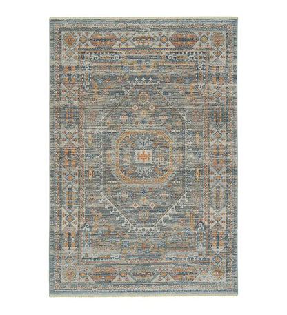 Plow & Hearth Home Office Indoor Living Strassburg Border Easy Care Polyester Rug