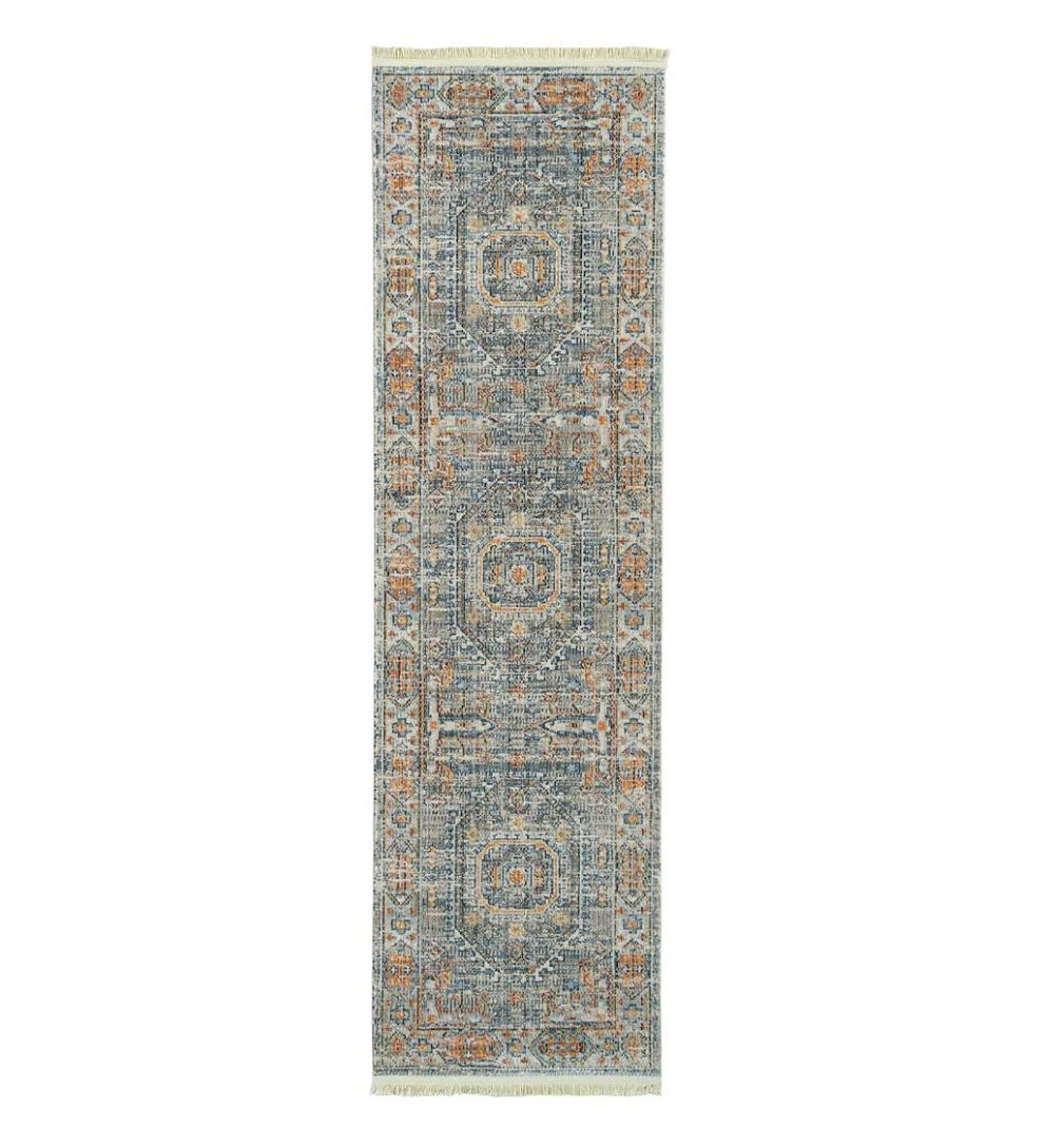 Plow & Hearth Home Office Indoor Living Strassburg Border Easy Care Polyester Rug