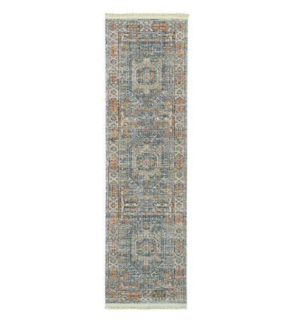 Plow & Hearth Home Office Indoor Living Strassburg Border Easy Care Polyester Rug
