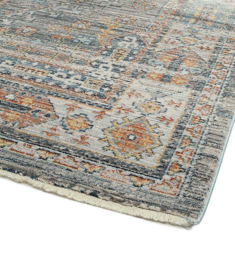 Plow & Hearth Home Office Indoor Living Strassburg Border Easy Care Polyester Rug