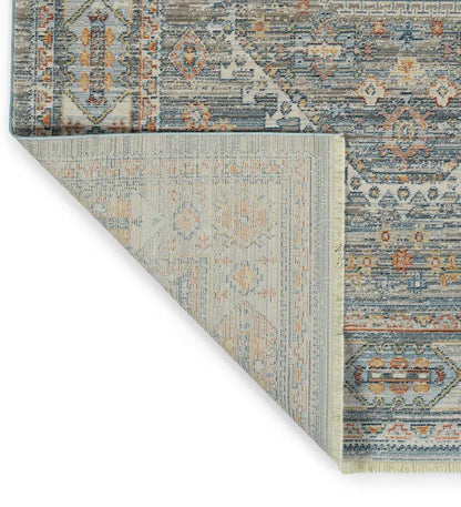 Plow & Hearth Home Office Indoor Living Strassburg Border Easy Care Polyester Rug
