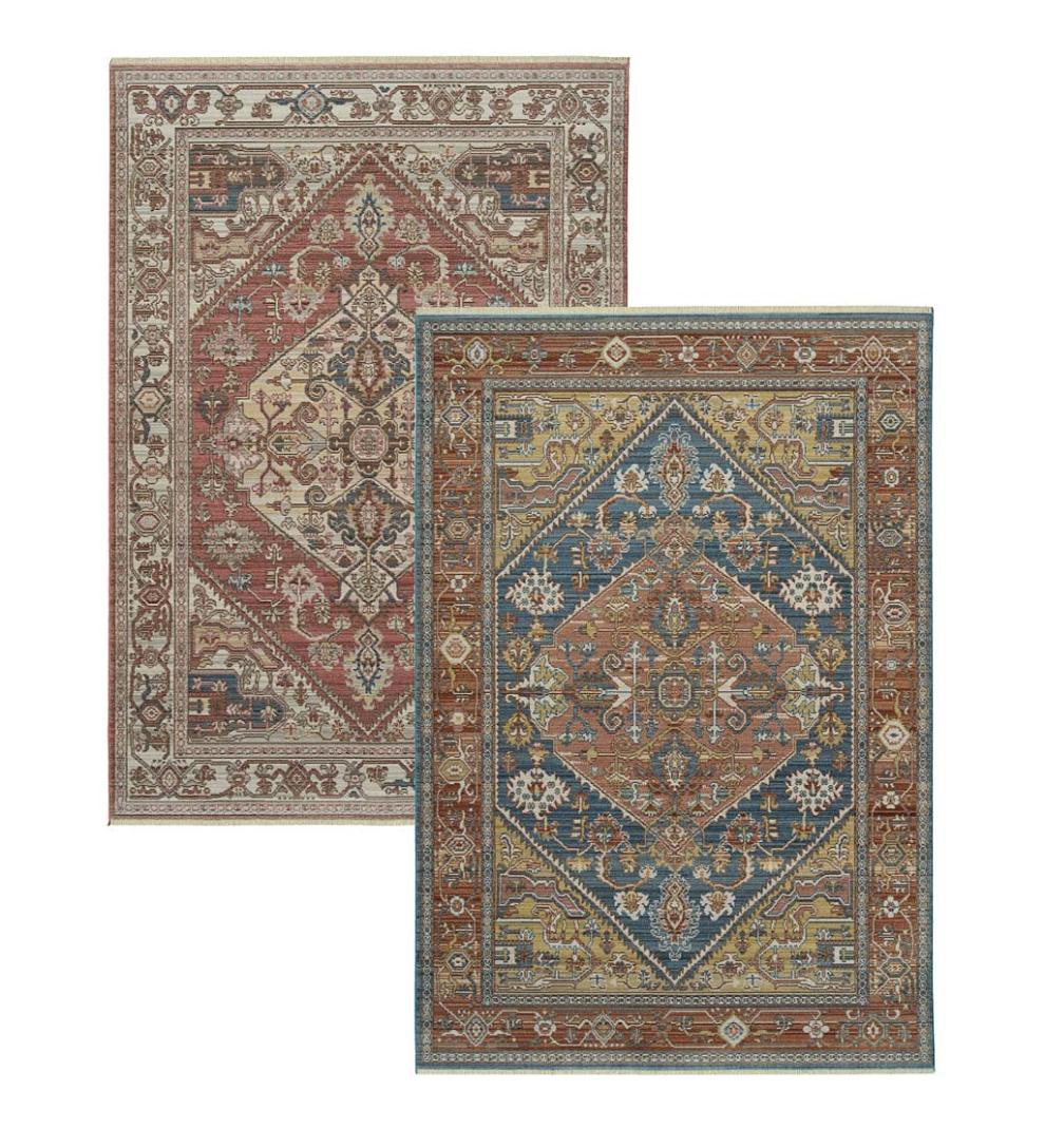 Plow & Hearth Home Office Indoor Living Strassburg Harlequin Easy Care Polyester Rug