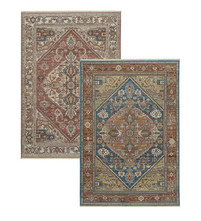 Plow & Hearth Home Office Indoor Living Strassburg Harlequin Easy Care Polyester Rug