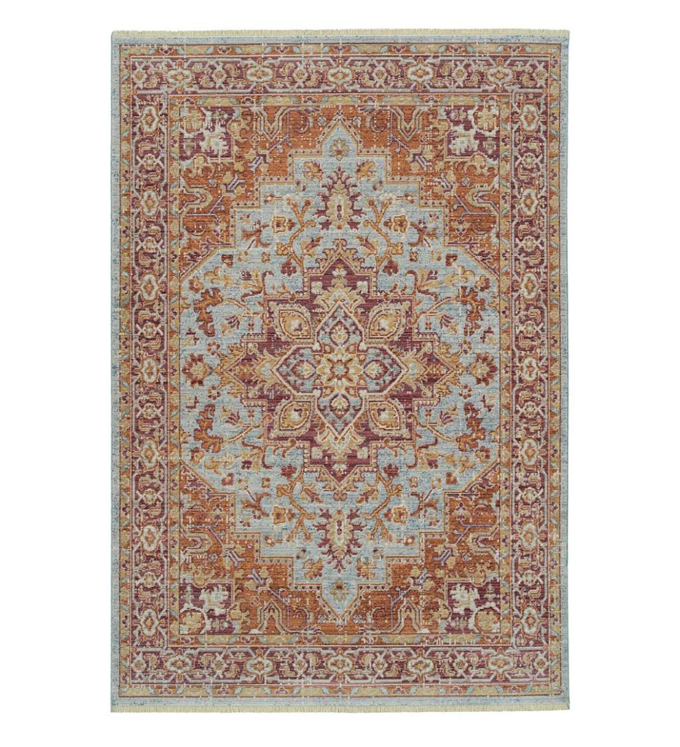 Plow & Hearth Home Office Indoor Living Strassburg Star Easy Care Polyester Rug