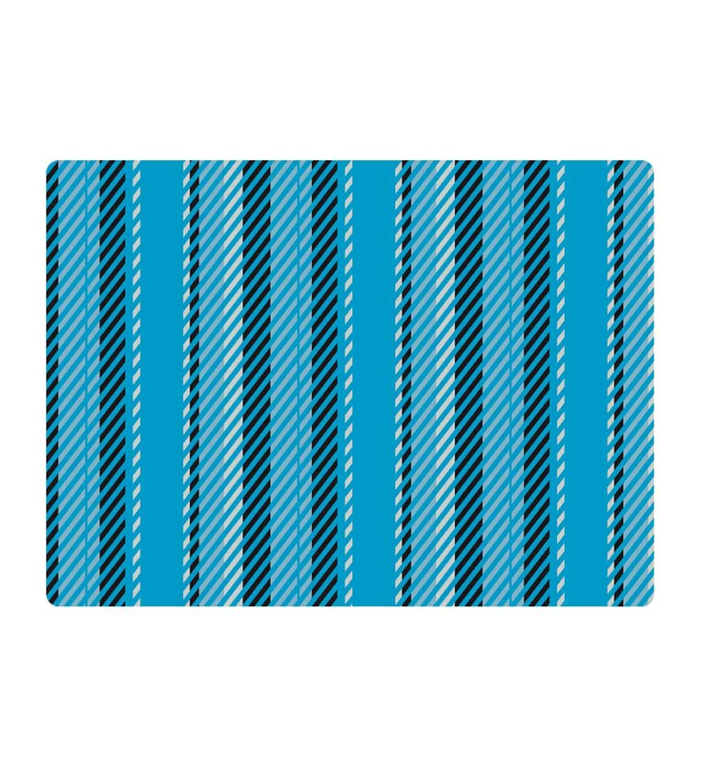 Plow & Hearth Home Office Indoor Living Striped Chair Mat - Blue
