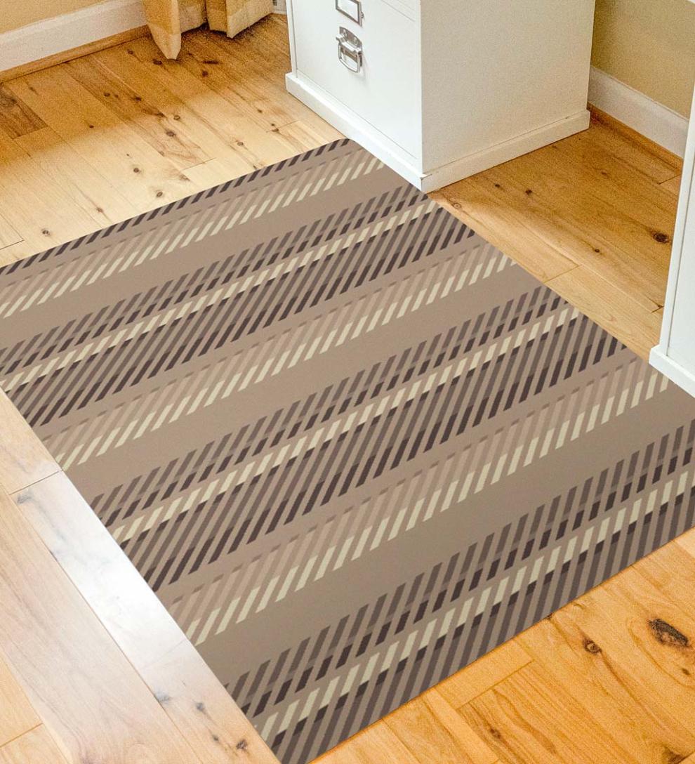 Plow & Hearth Home Office Indoor Living Striped Chair Mat - Blue