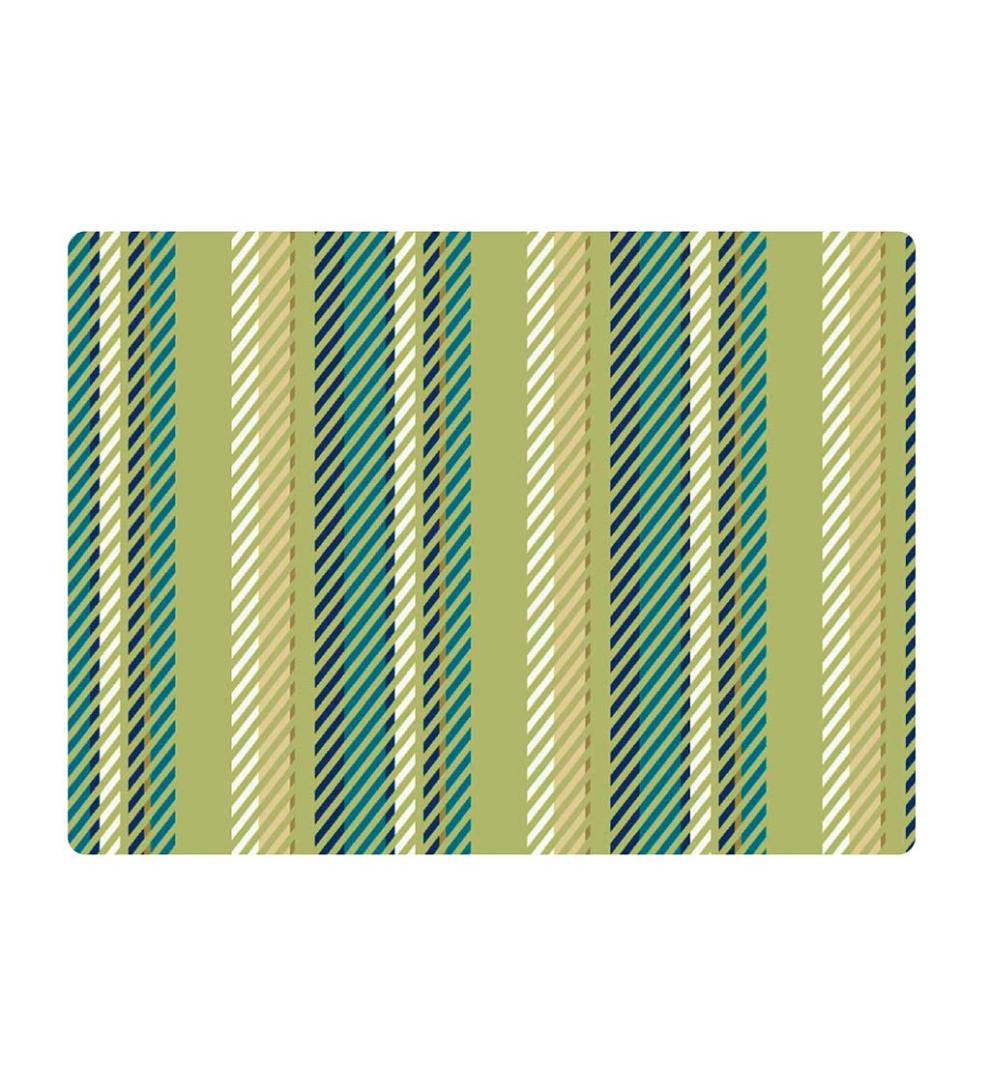 Plow & Hearth Home Office Indoor Living Striped Chair Mat - Blue