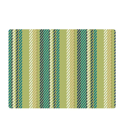 Plow & Hearth Home Office Indoor Living Striped Chair Mat - Blue