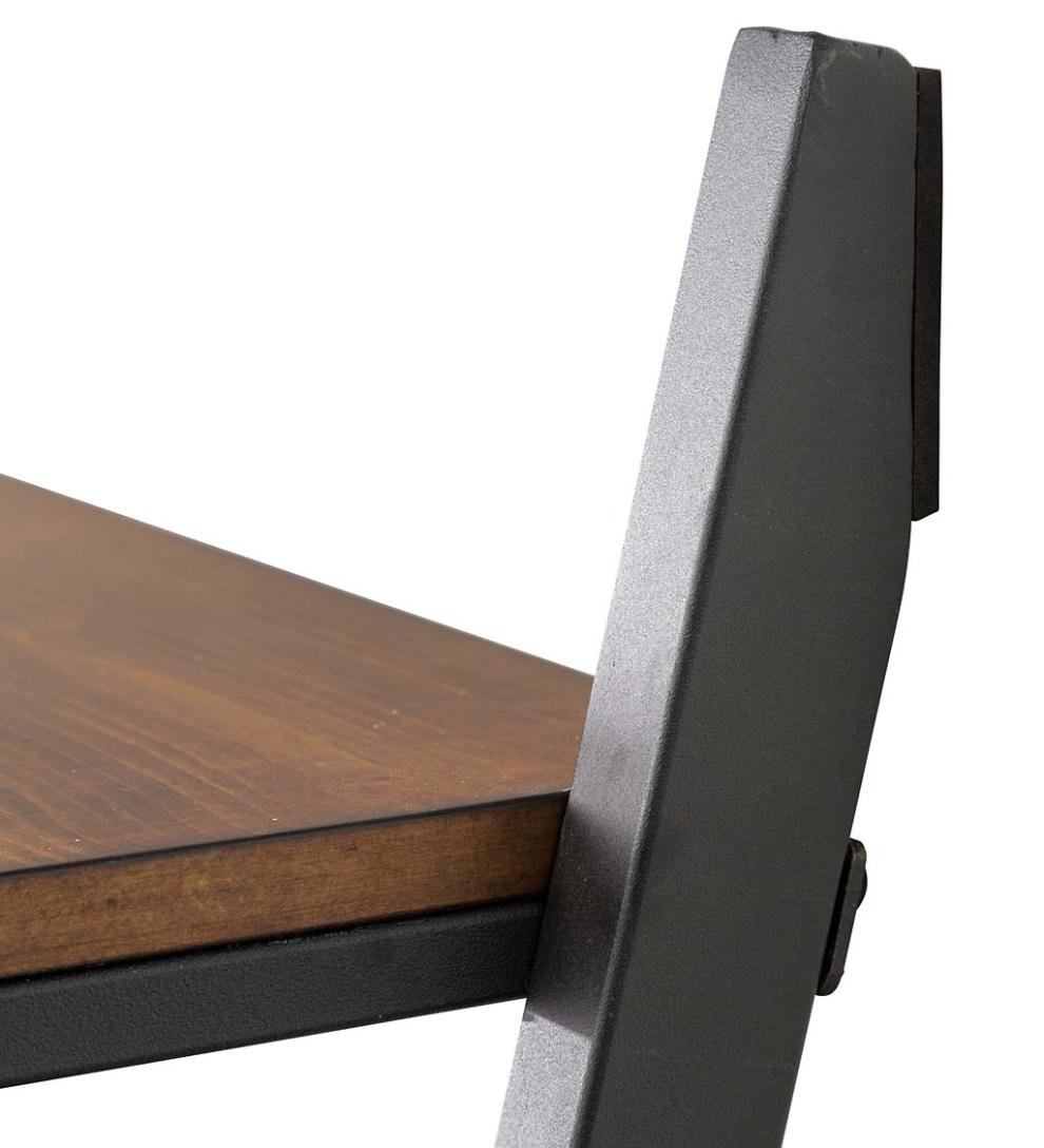 Plow & Hearth Home Office Indoor Living Three Position Adjustable Ladder Desk With Charging Station