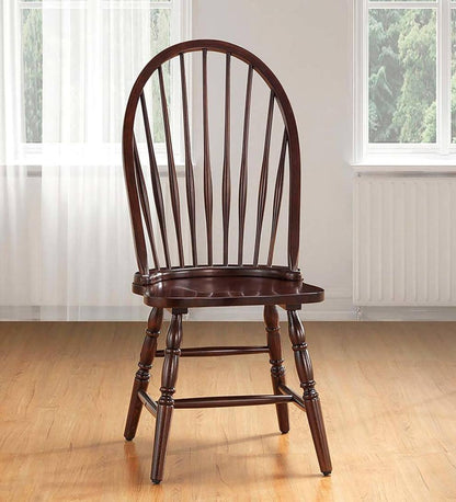 Plow & Hearth Home Office Indoor Living Traditional Hardwood Windsor Back Chair - Antique Black