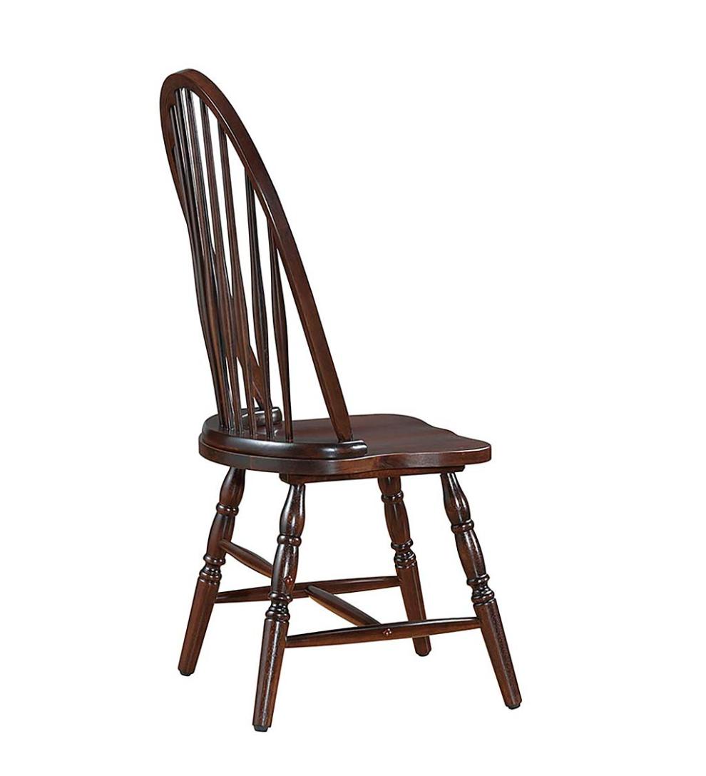 Plow & Hearth Home Office Indoor Living Traditional Hardwood Windsor Back Chair - Antique Black