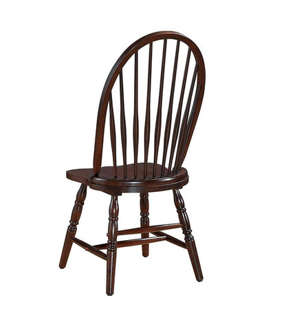 Plow & Hearth Home Office Indoor Living Traditional Hardwood Windsor Back Chair - Antique Black