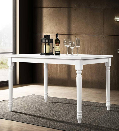 Plow & Hearth Home Office Indoor Living Turned Leg Farmhouse Dining Table - Black
