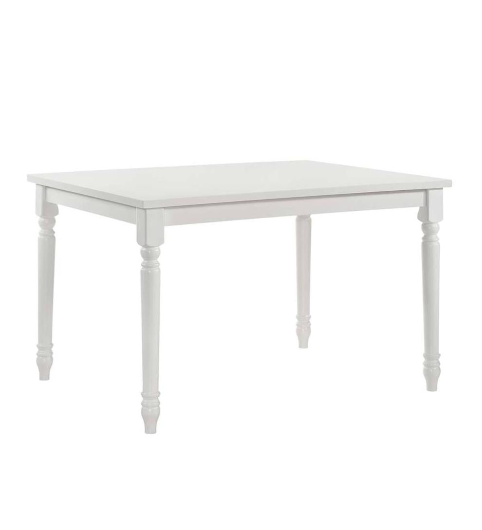 Plow & Hearth Home Office Indoor Living Turned Leg Farmhouse Dining Table - Black
