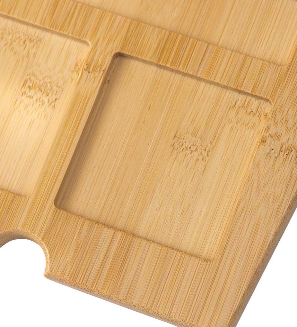 Plow & Hearth Home Office Indoor Living Wood Accessory Desk Organizer For Electronics