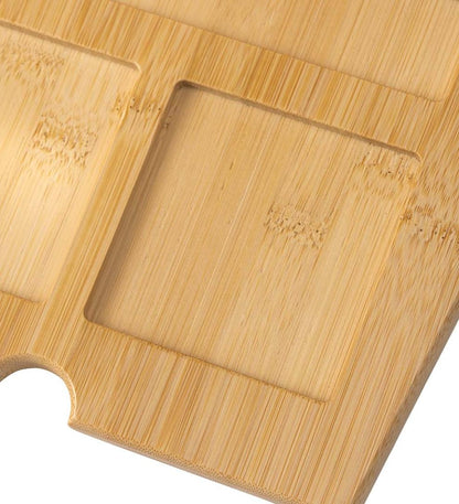 Plow & Hearth Home Office Indoor Living Wood Accessory Desk Organizer For Electronics