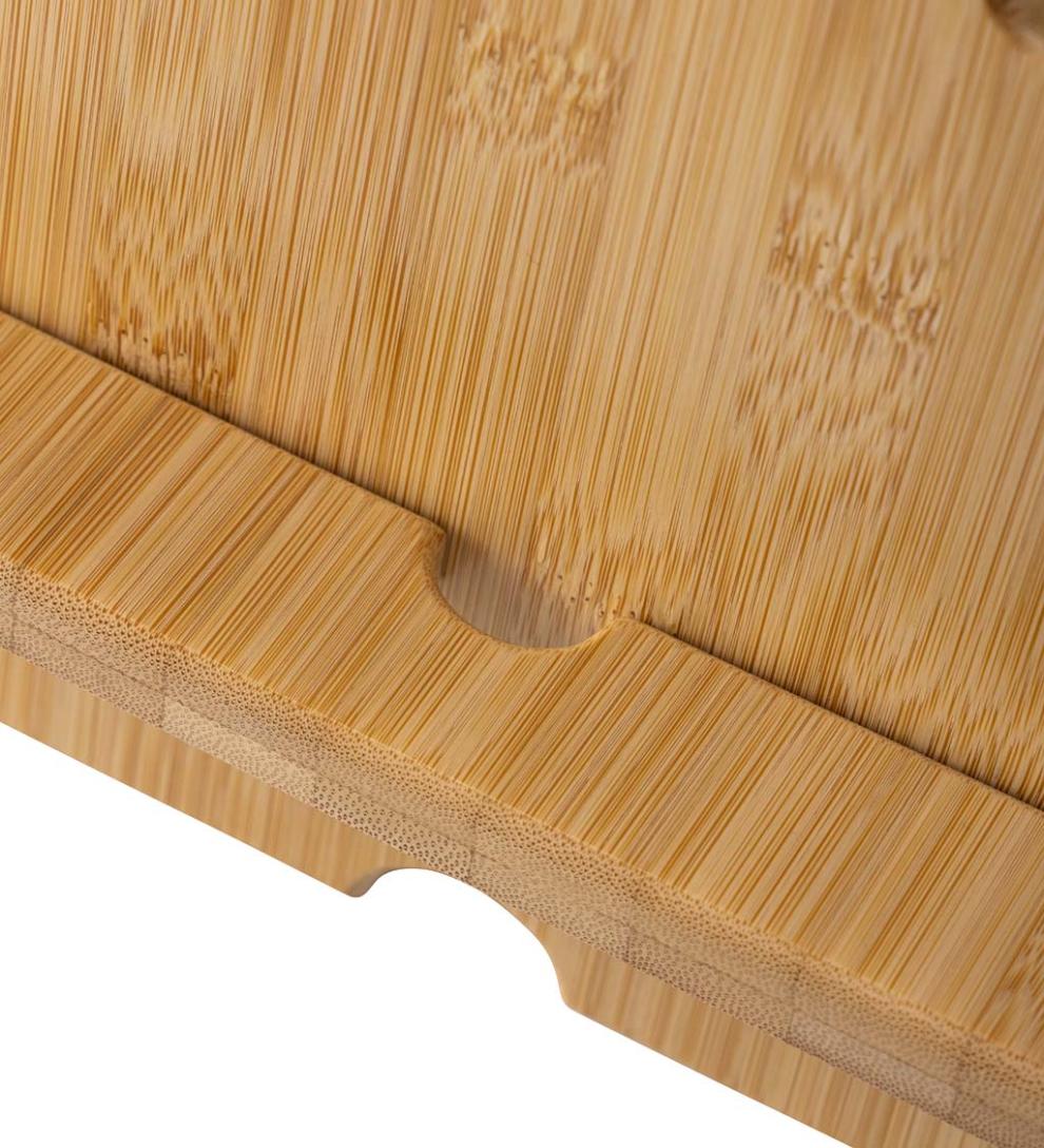 Plow & Hearth Home Office Indoor Living Wood Accessory Desk Organizer For Electronics