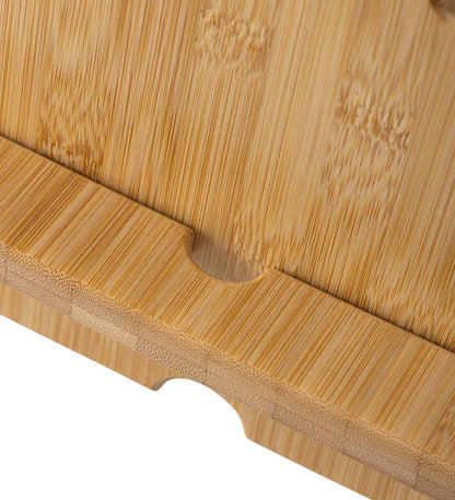 Plow & Hearth Home Office Indoor Living Wood Accessory Desk Organizer For Electronics