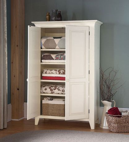 Plow & Hearth Hutches & Cupboards Indoor Living Handcrafted Linen Cupboard - Avocado Green