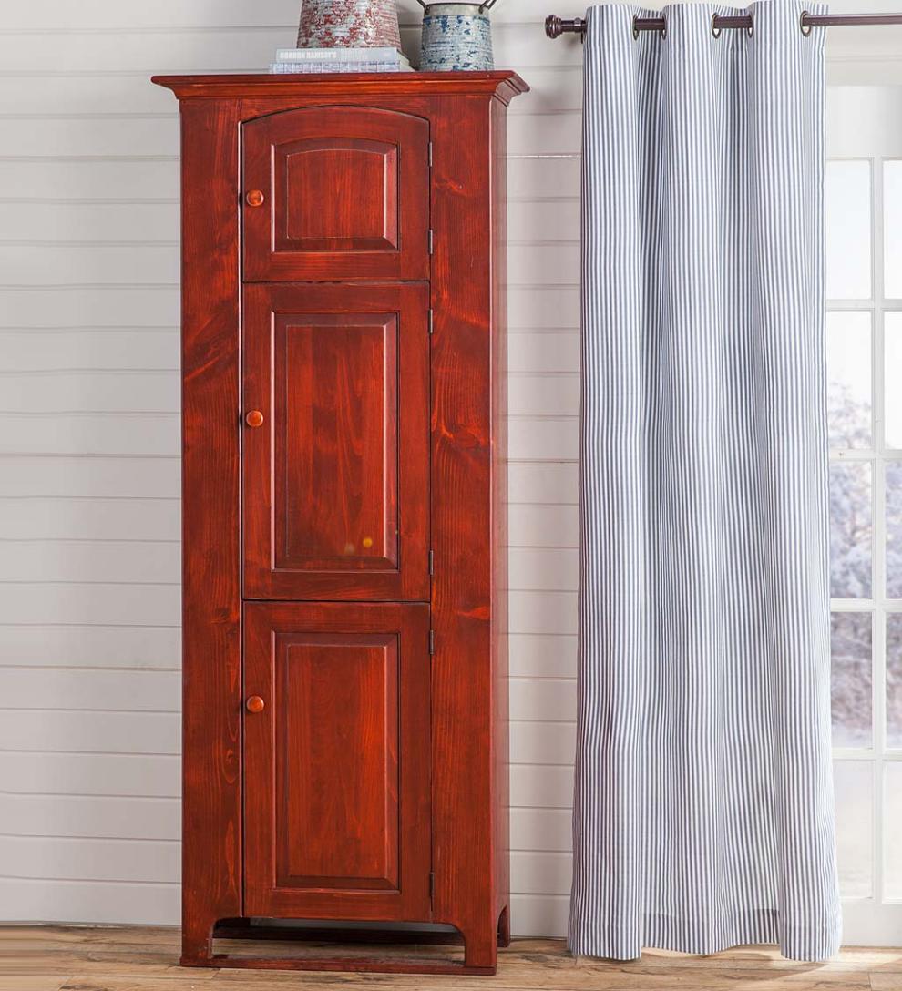 Plow & Hearth Hutches & Cupboards Indoor Living Handmade Pine Dutch Pantry - Avocado Green