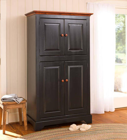 Plow & Hearth Hutches & Cupboards Indoor Living Large Country Wardrobe - Avocado Green