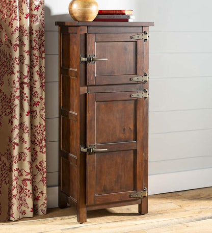 Plow & Hearth Hutches & Cupboards Indoor Living Portland Ice Box Wood Jelly Cabinet With Replica Hardware