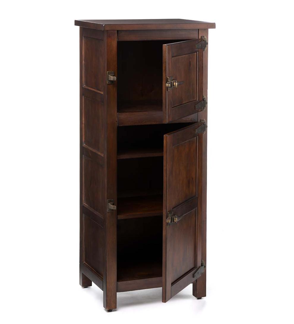 Plow & Hearth Hutches & Cupboards Indoor Living Portland Ice Box Wood Jelly Cabinet With Replica Hardware