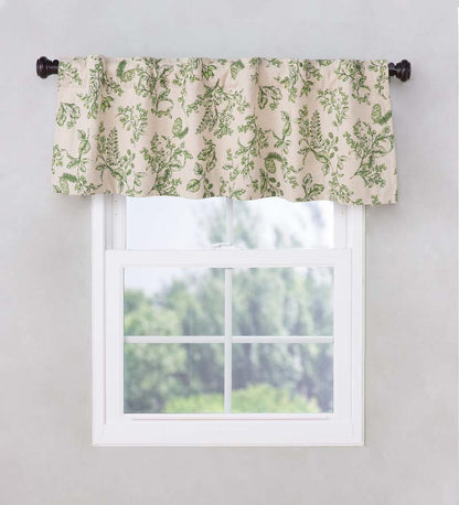 Plow & Hearth Insulated Curtains Indoor Living Botanical Toile Insulated Double-Lined Cotton Curtain Panel With Rod Pocket