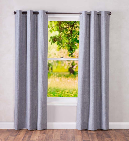 Plow & Hearth Insulated Curtains Indoor Living Energy Efficient Grommet-Top Homespun Insulated Curtains