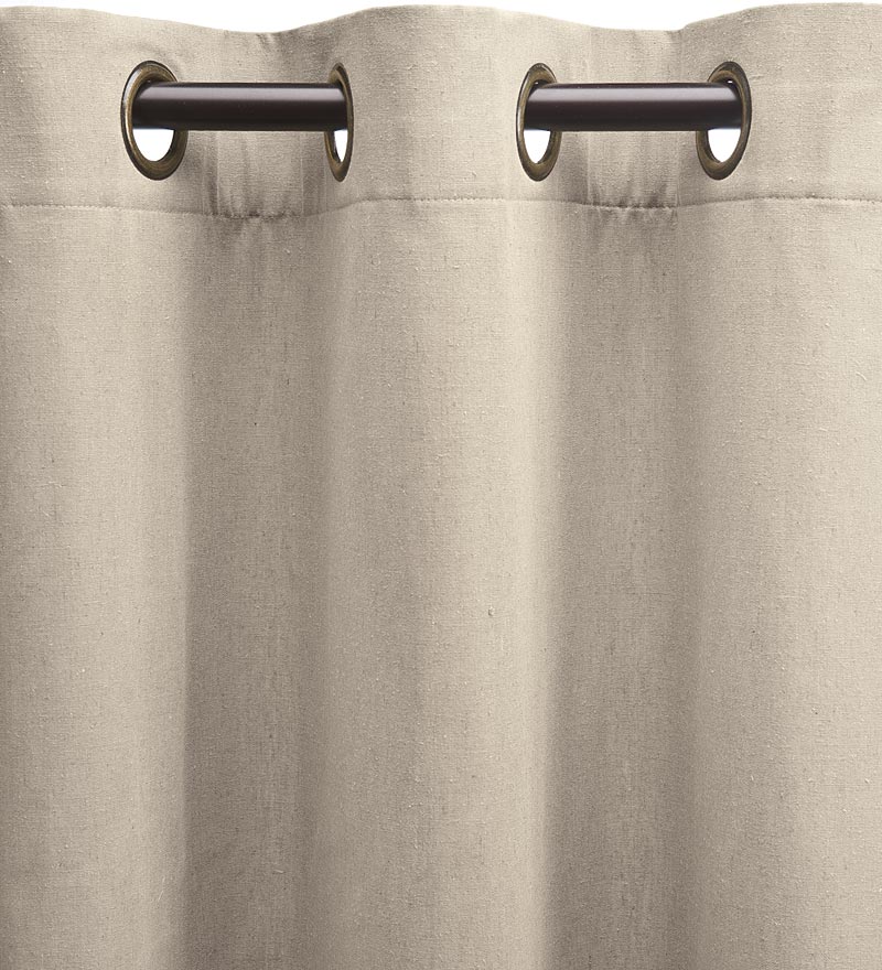 Plow & Hearth Insulated Curtains Indoor Living Energy Efficient Grommet-Top Homespun Insulated Curtains
