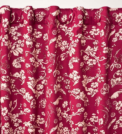 Plow & Hearth Insulated Curtains Indoor Living Homespun Insulated Floral Damask Short Panel With Rod Pocket