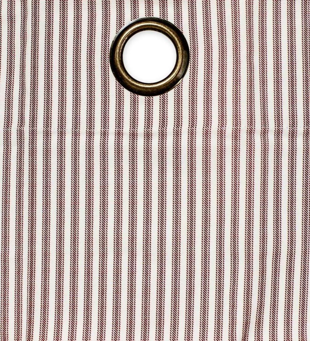 Plow & Hearth Insulated Curtains Indoor Living Thermalogic Insulated Ticking Stripe Grommet Top Curtain Pairs