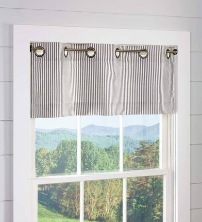 Plow & Hearth Insulated Curtains Indoor Living Thermalogic Insulated Ticking Stripe Grommet Top Curtain Pairs