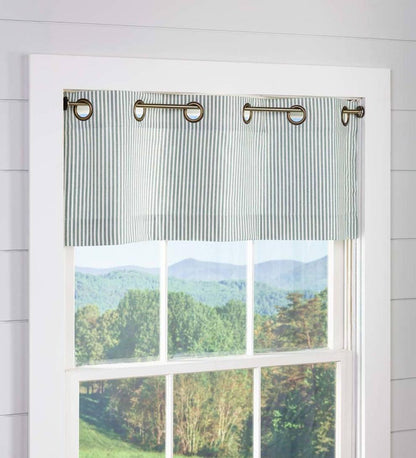 Plow & Hearth Insulated Curtains Indoor Living Thermalogic Insulated Ticking Stripe Grommet Top Curtain Pairs