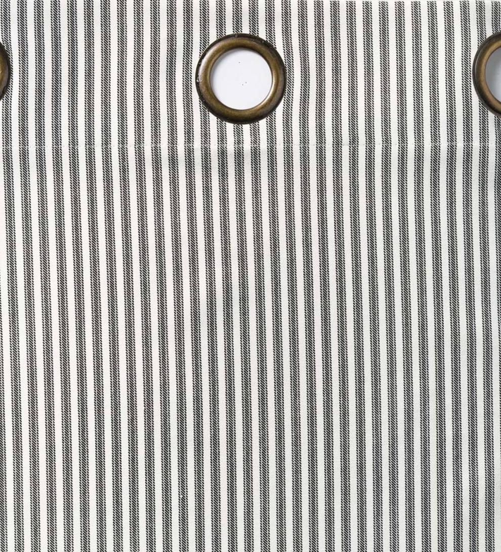 Plow & Hearth Insulated Curtains Indoor Living Thermalogic Insulated Ticking Stripe Grommet Top Curtain Pairs