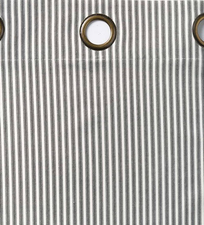 Plow & Hearth Insulated Curtains Indoor Living Thermalogic Insulated Ticking Stripe Grommet Top Curtain Pairs