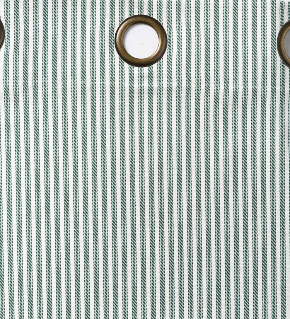 Plow & Hearth Insulated Curtains Indoor Living Thermalogic Insulated Ticking Stripe Grommet Top Curtain Pairs