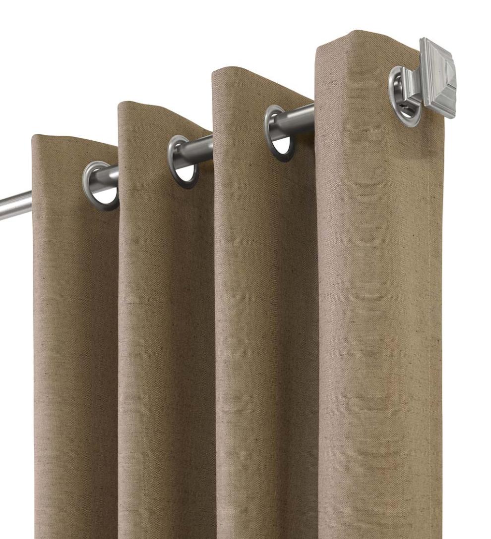 Plow & Hearth Insulated Curtains Indoor Living Thermaplus Slubbed Blackout Curtain Pairs With Grommets