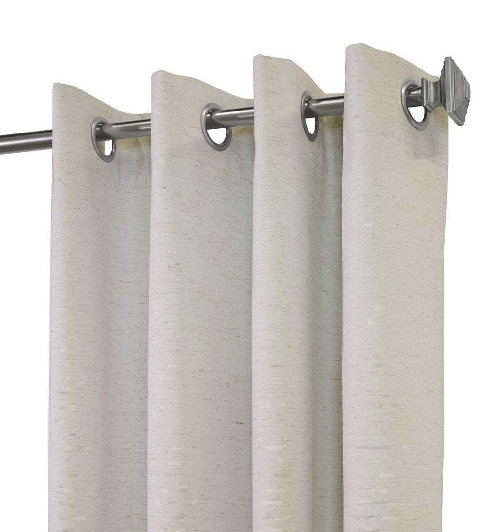 Plow & Hearth Insulated Curtains Indoor Living Thermaplus Slubbed Blackout Curtain Pairs With Grommets