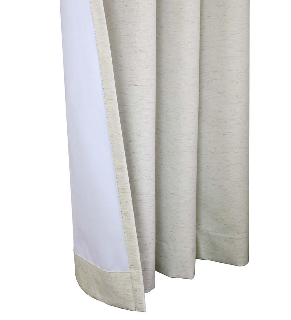 Plow & Hearth Insulated Curtains Indoor Living Thermaplus Slubbed Blackout Curtain Pairs With Grommets