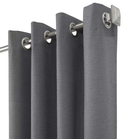 Plow & Hearth Insulated Curtains Indoor Living Thermaplus Slubbed Blackout Curtain Pairs With Grommets